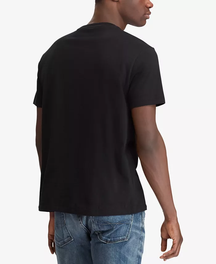 Мужская футболка с V-образным вырезом Classic-Fit Polo Ralph Lauren, черный — фото 2
