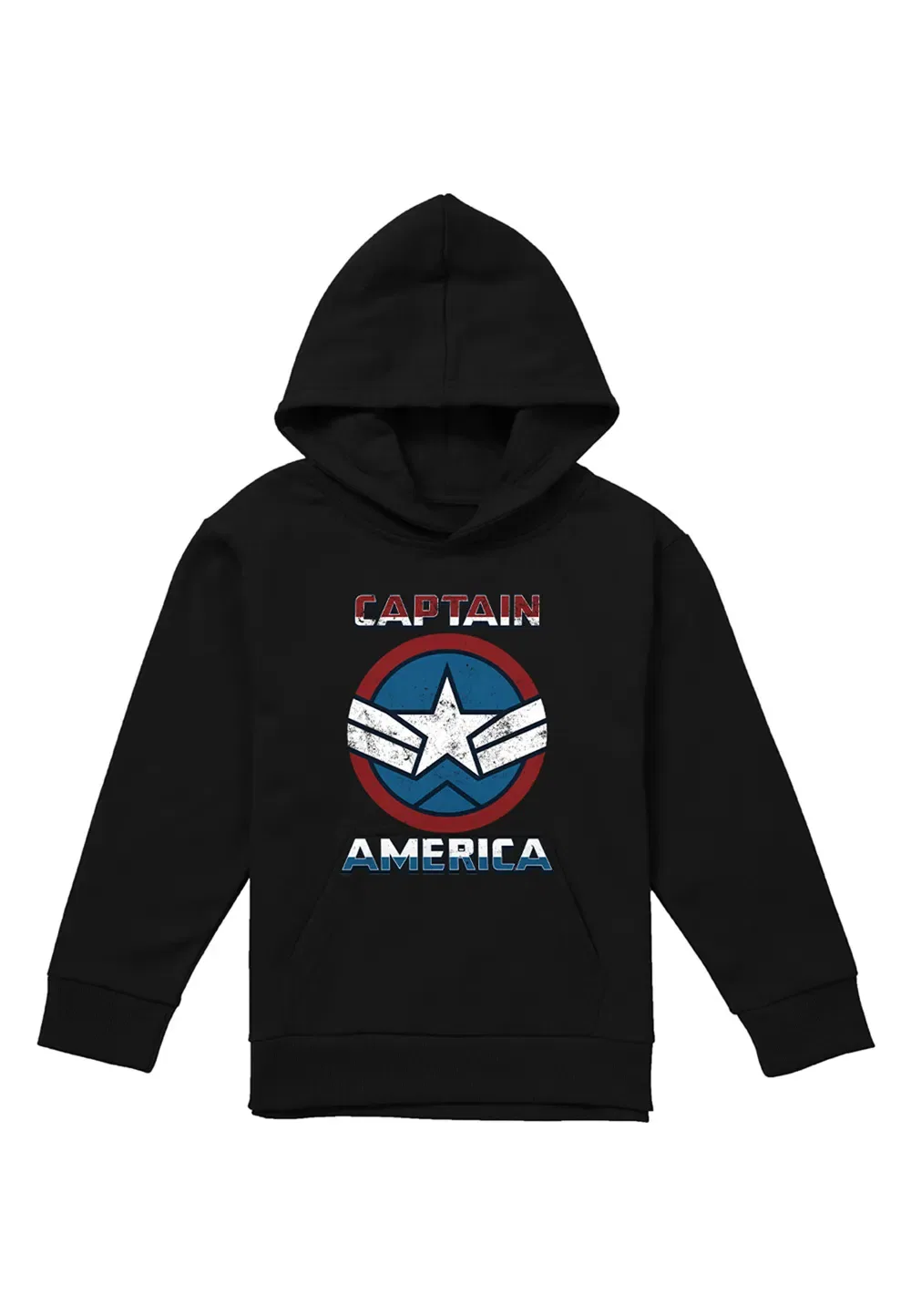 Детская худи Marvel Captain America Badge, черный, черный — фото 4