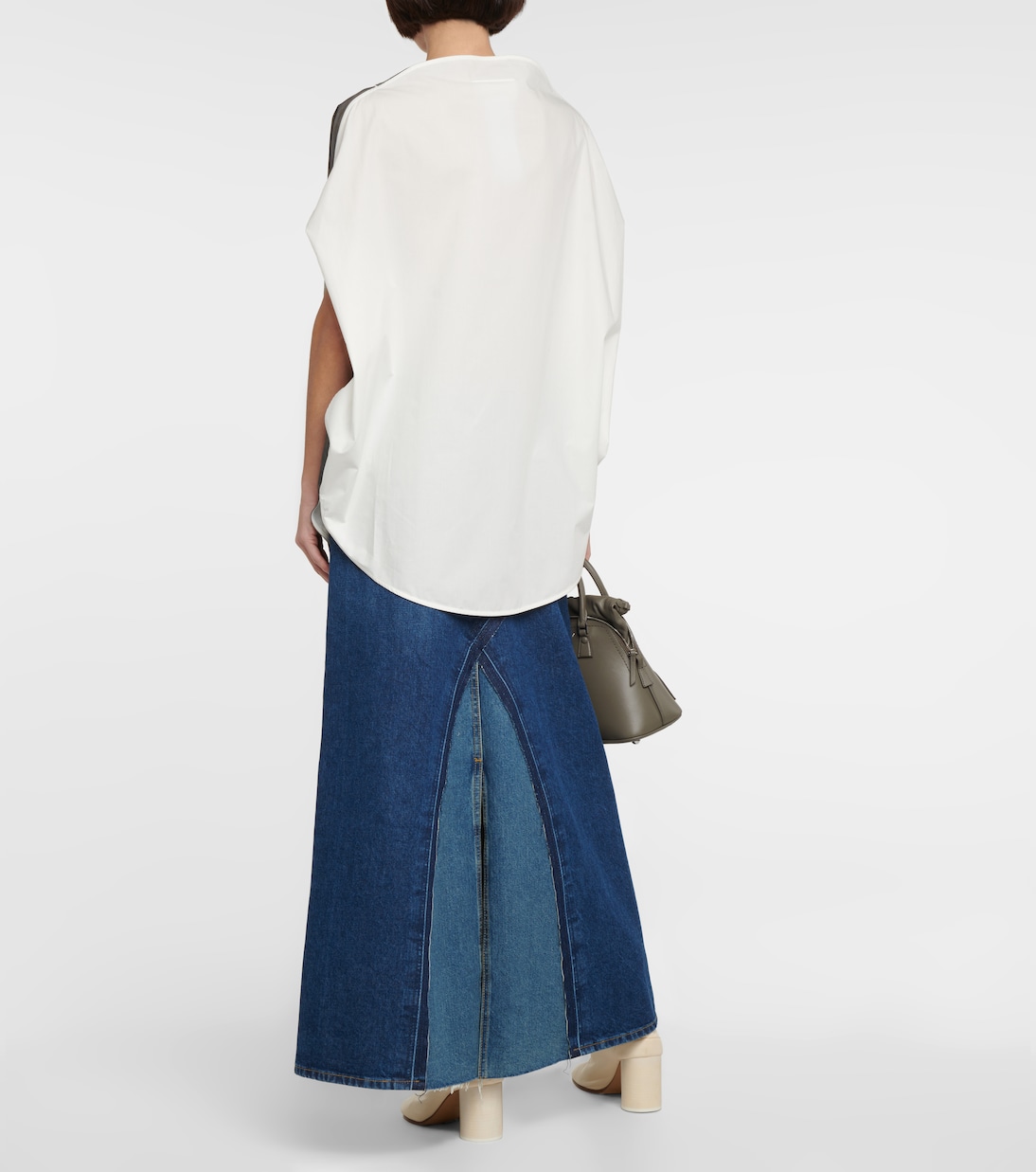 Топ из хлопка с принтом MM6 Maison Margiela, черный — фото 3