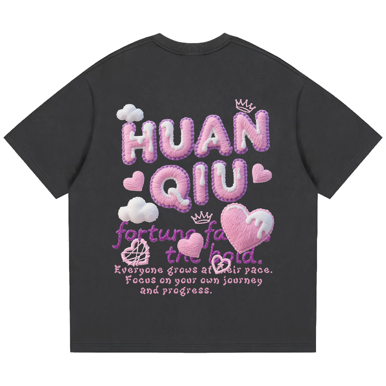 

Футболка Unisex Crew Neck Moderate Heavyweight HUANQIU, темно-серый