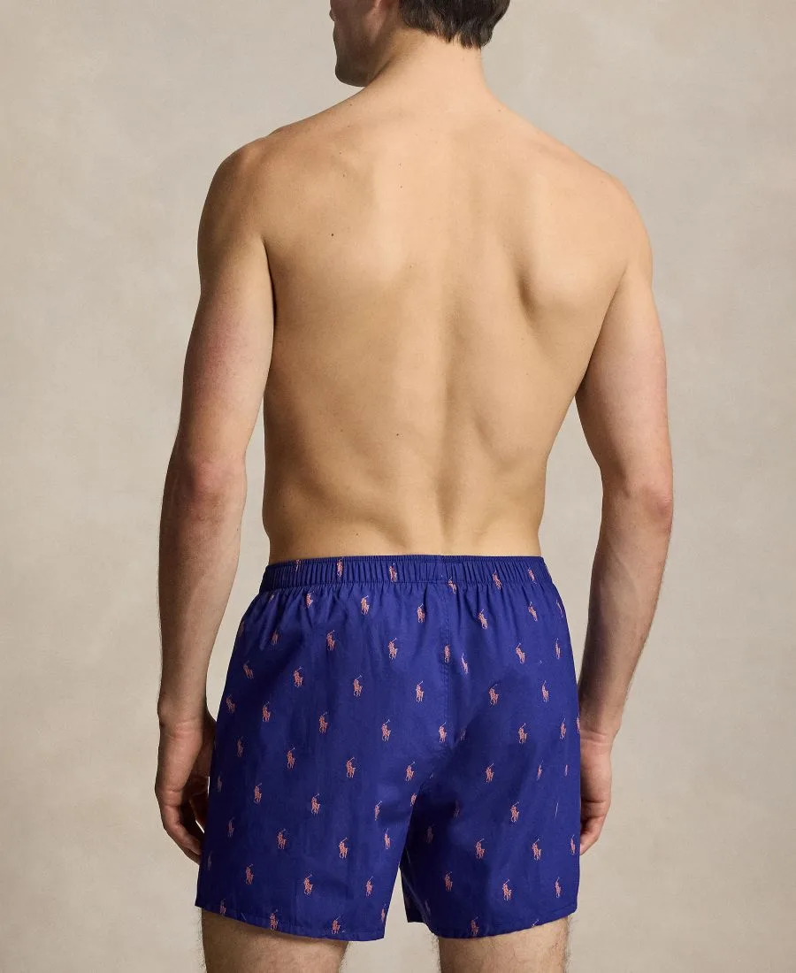 Мужские классические тканые боксерские трусы Polo Ralph Lauren, Boston Royal/ Spring Melon — фото 3
