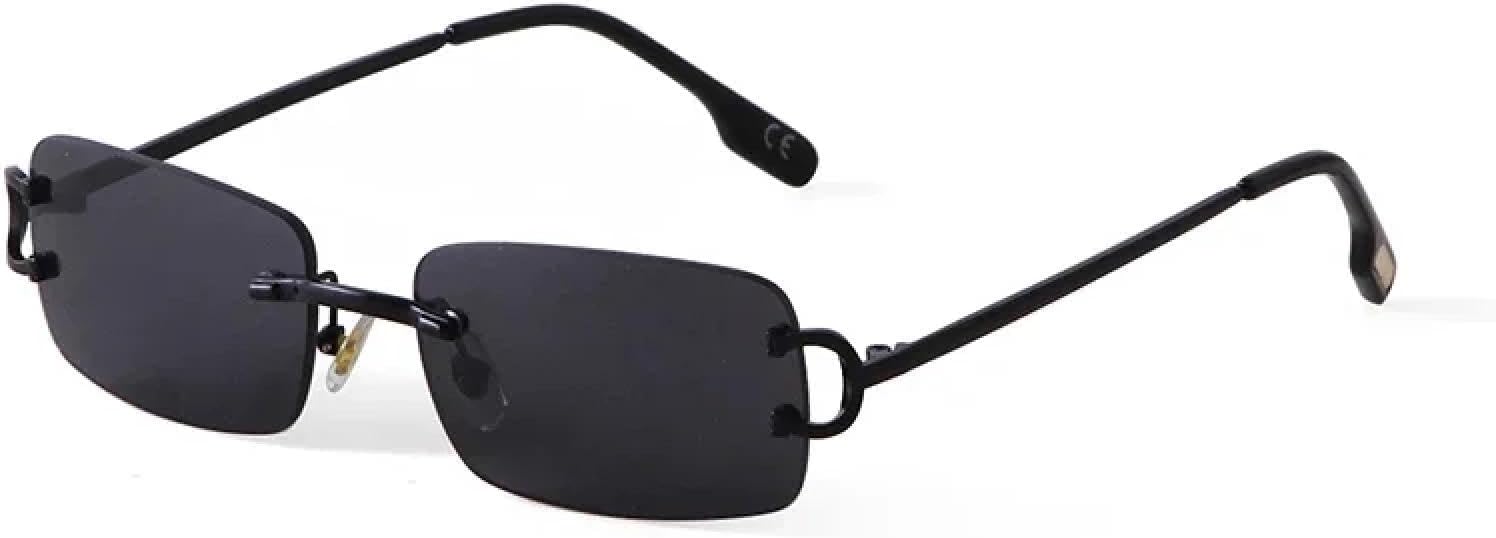 

Солнцезащитные очки с защитой от УФ-излучения UV400 | Без оправы, градиентные черные линзы, маленький размер | Для женщин и мужчин, для занятий спортом на открытом воздухе и вождения DSVIGF, 11