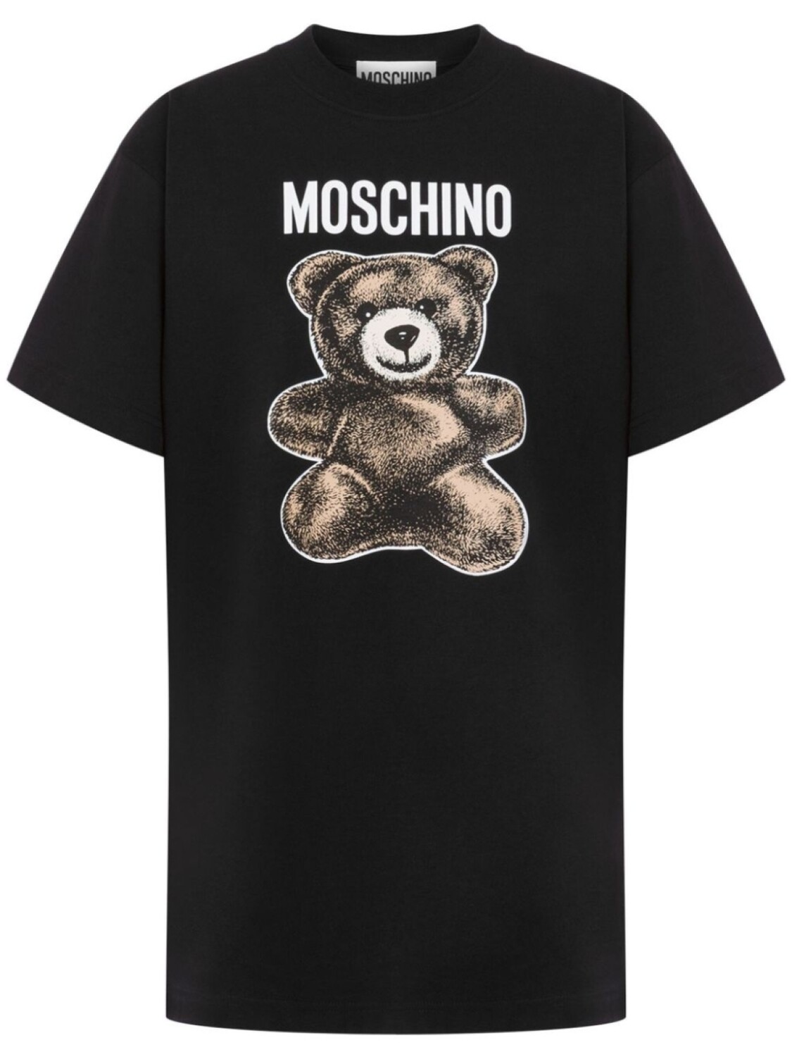 

Футболка с принтом плюшевого мишки Moschino, черный