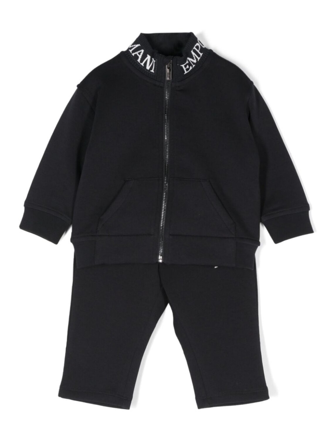 

Emporio Armani Kids спортивный костюм с логотипом-интарсией, синий