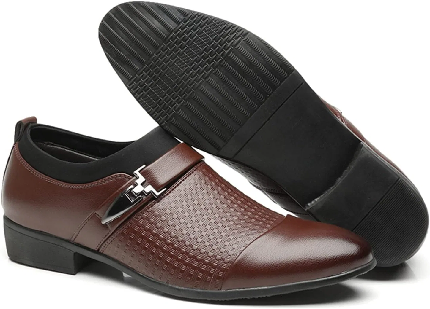 Мужские классические туфли Shed On Men Dress Shoes Business Shoes Hombre de Vestir Men Formal Shoes (6) Generic, Brown — фото 4
