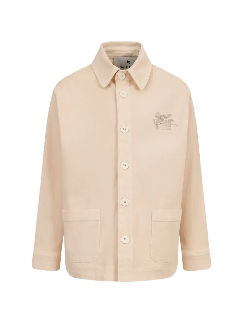 Рубашка с вышивкой Pegaso Etro Kids, бежевый