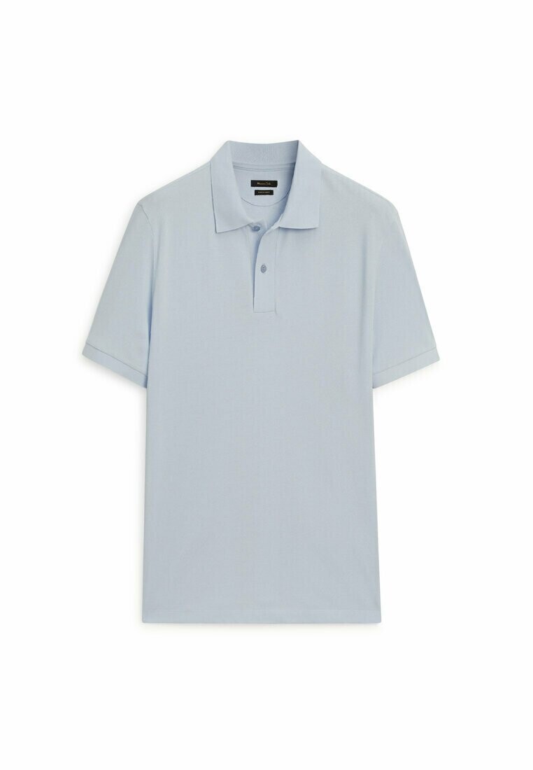 

Рубашка-поло MICROTEXTURED Massimo Dutti, цвет light blue