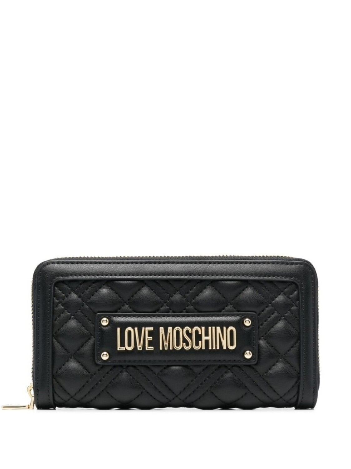 

Love Moschino стеганый кошелек с логотипом, черный