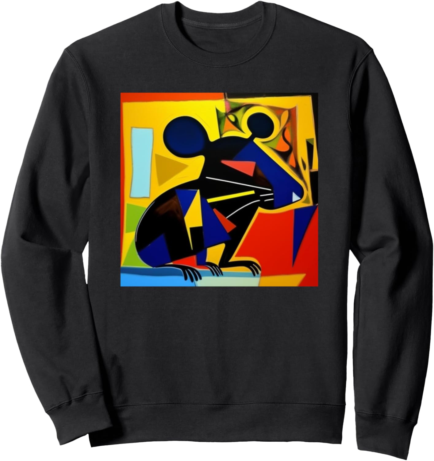 

Красочный силуэт крысы, рисунок крысы, толстовка для любителей крыс Rats Pets Art Women + Girls Kids Men Boys Gift, черный