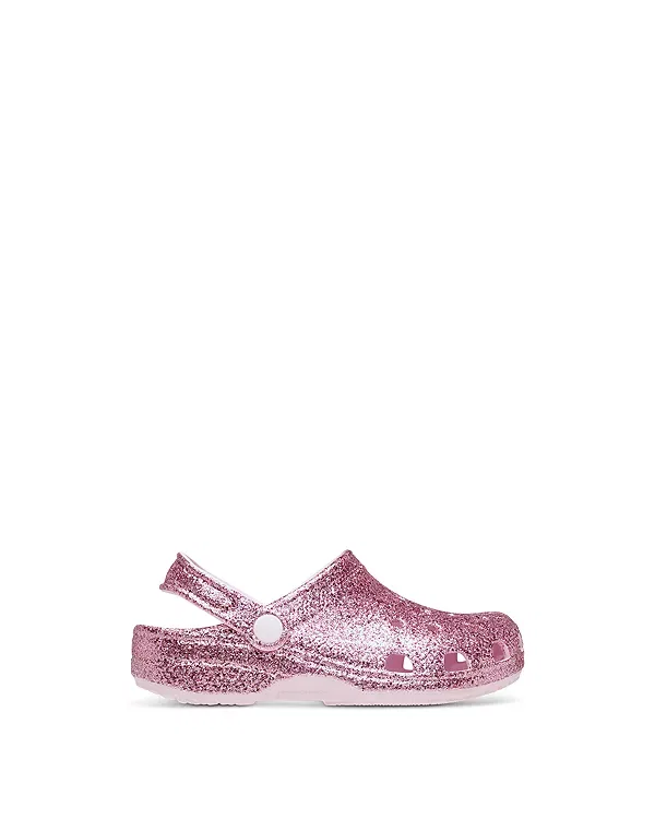 Детские сабо для девочек с глиттером Crocs, Pink Milk — фото 2