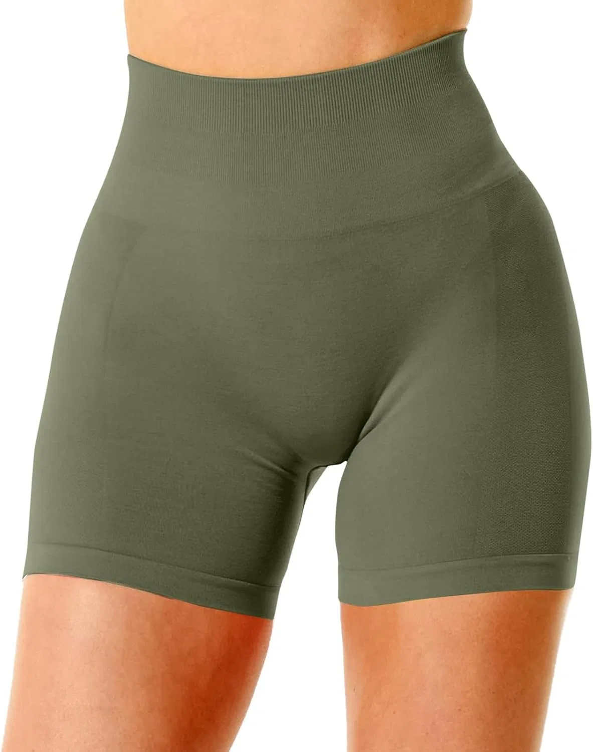 Женские шорты для плавания с высокой талией Generic, Army Green — фото 2