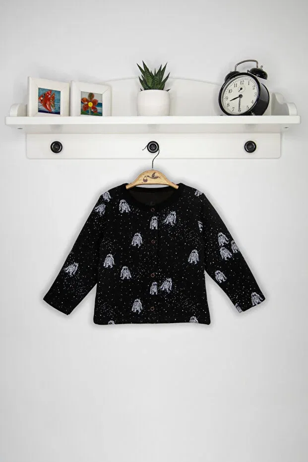 Детский кардиган с принтом Newborn Fashion Club, Mixed Color - Astronaut Pattern