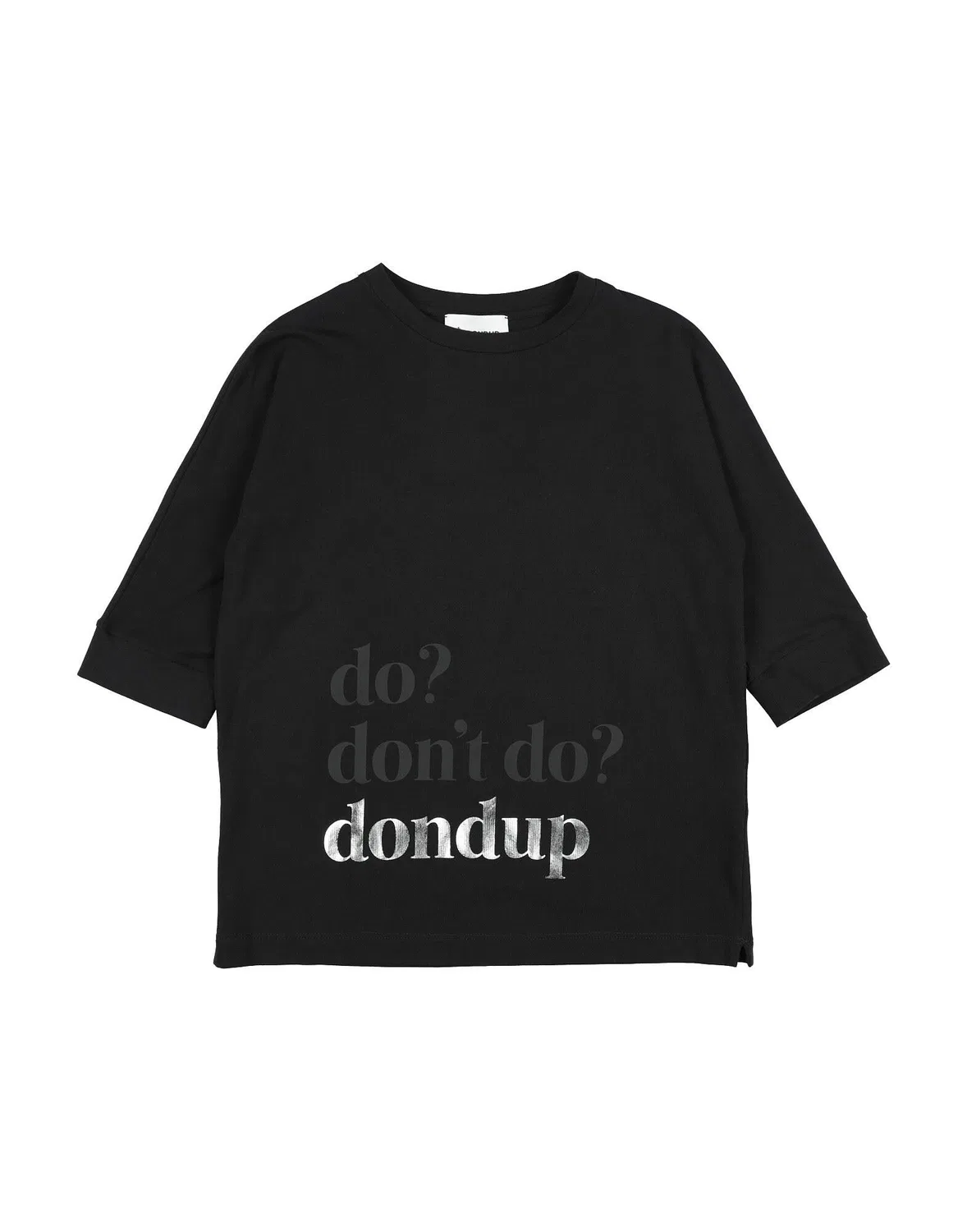 Детская футболка для девочек с принтом Dondup, черный