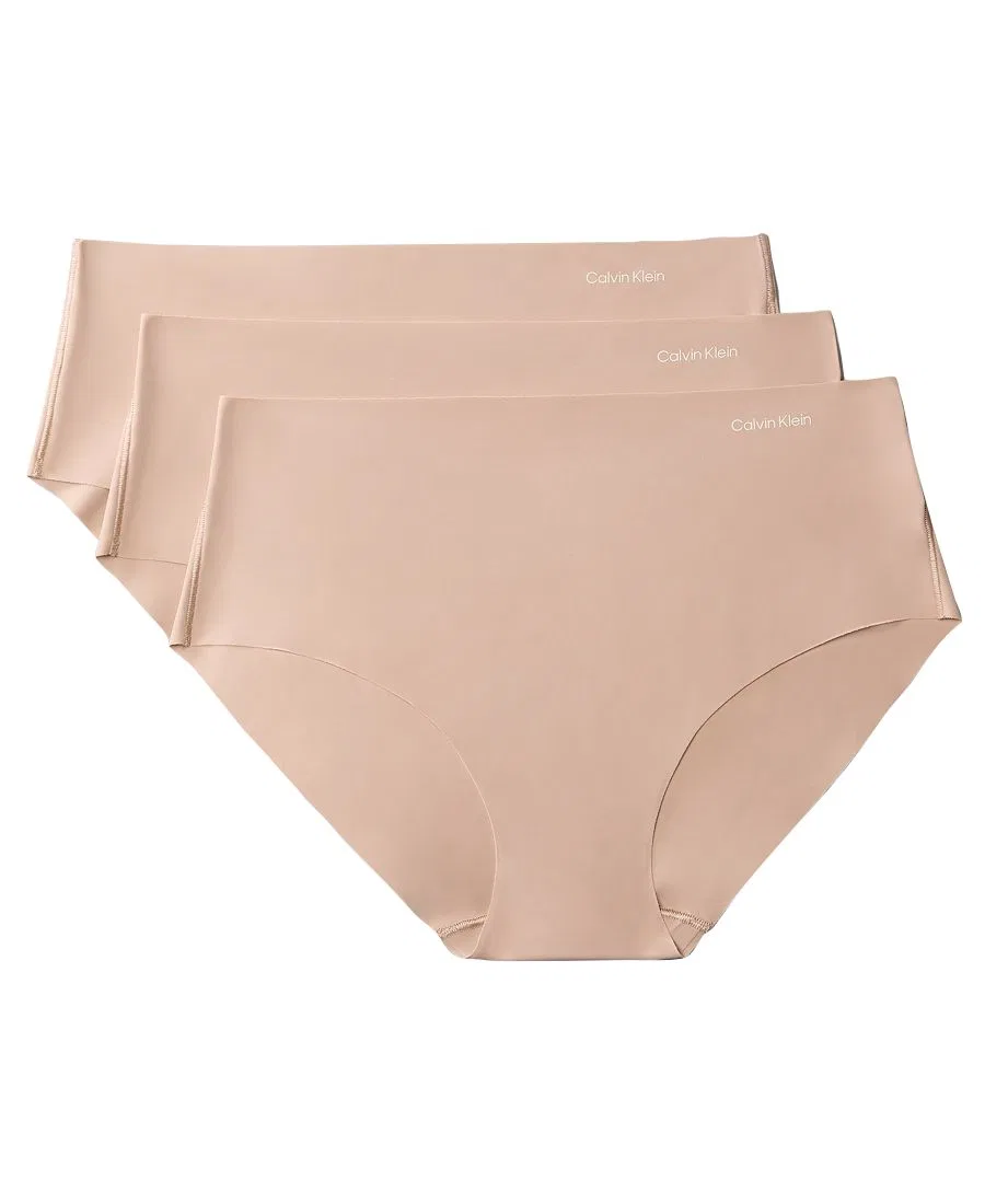 Трусы-хипстеры женские бесшовные микрофибра, комплект из 3 шт. Calvin Klein, Cedar