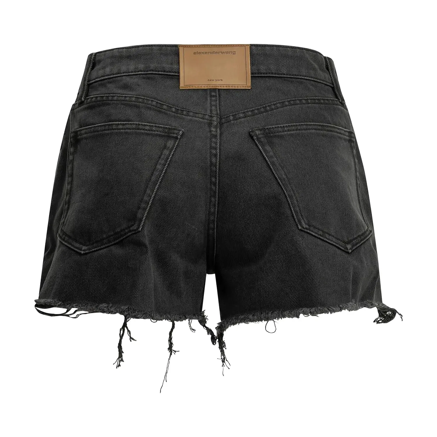 Шорты с логотипом Fly Relaxed Alexander Wang, Faded Black — фото 2