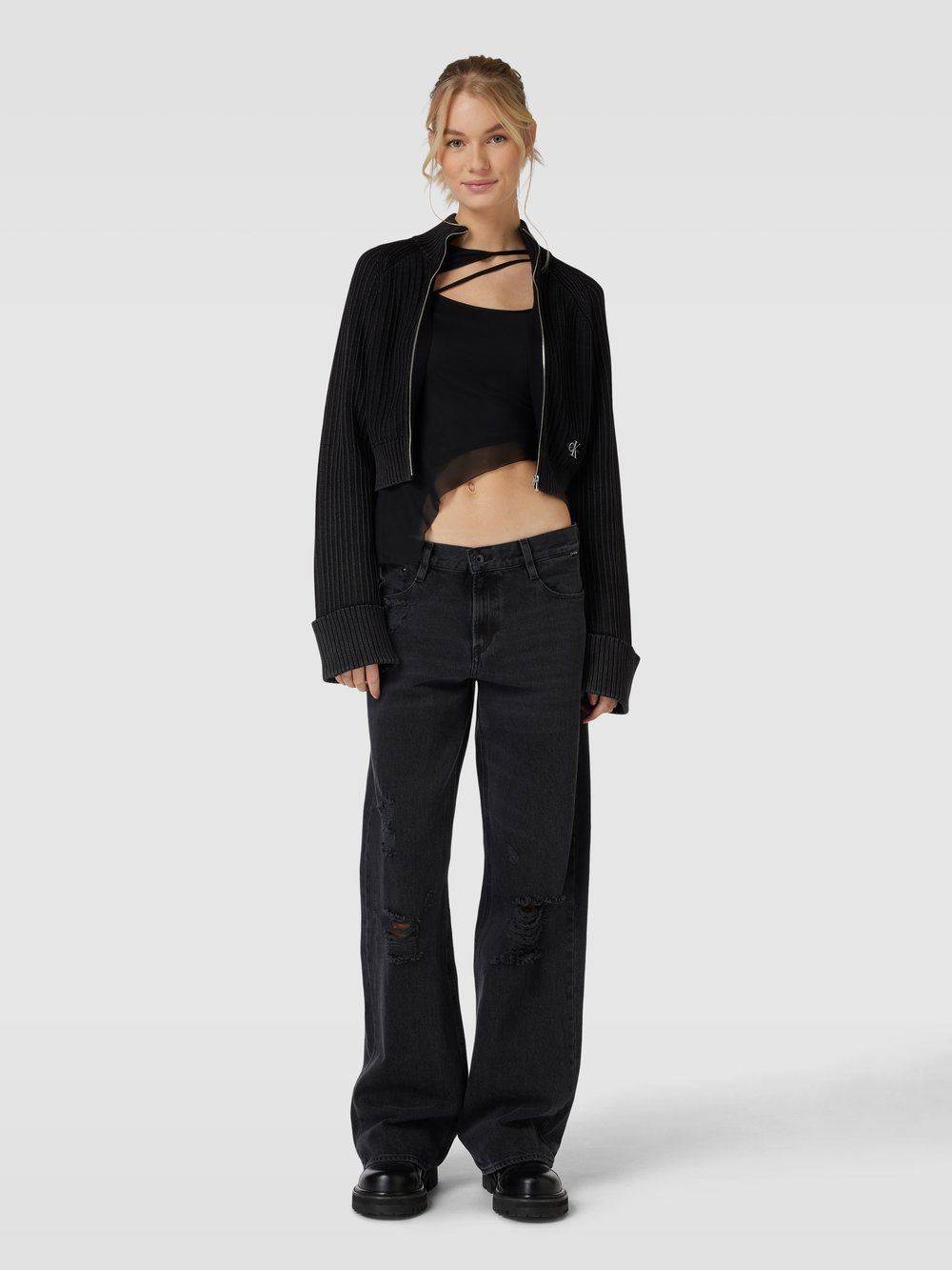 

Кардиган с застежкой-молнией Calvin Klein Jeans, черный