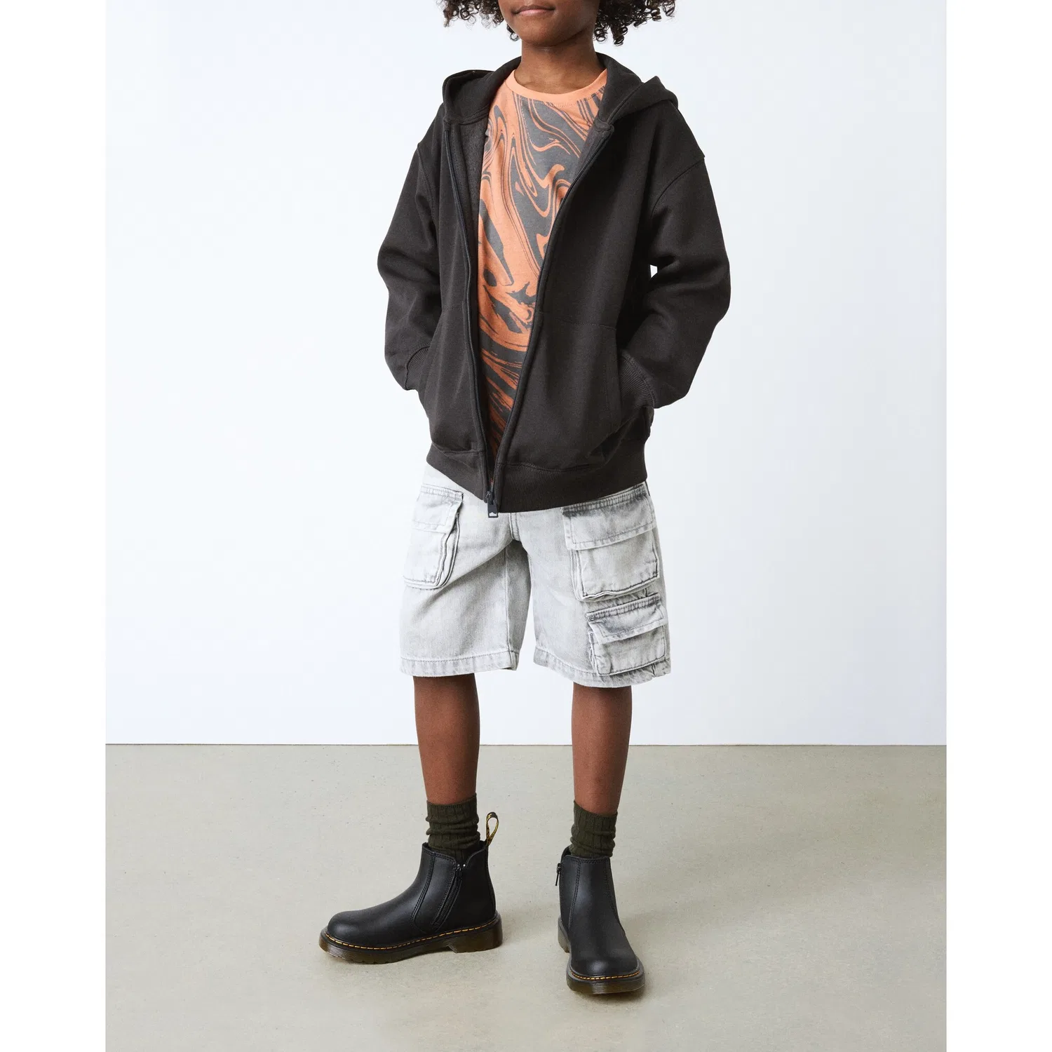 Детские челси Dr. Martens 2976 Softy T, кожаные, с контрастной строчкой, Black — фото 2