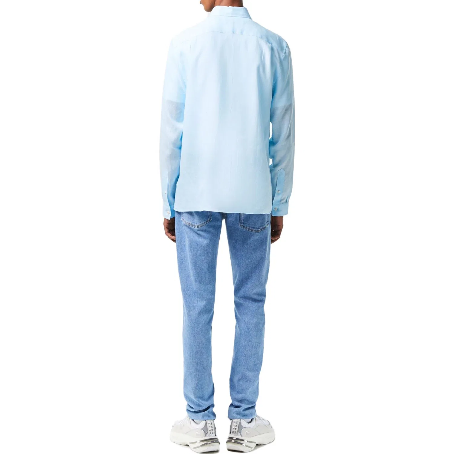 Мужская рубашка с длинным рукавом LACOSTE, Light Blue — фото 4