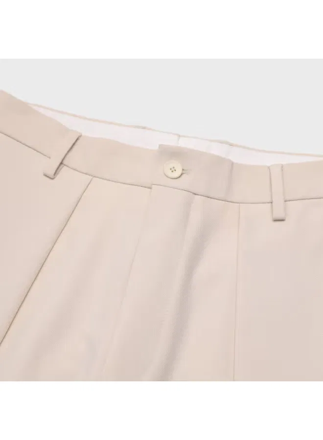 Брюки широкие со складками Zara, светло-абрикосовый — фото 4