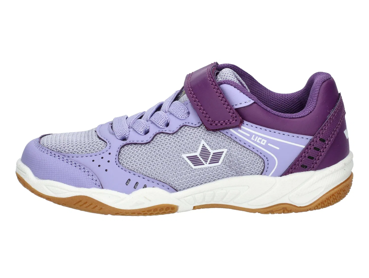 Детские спортивные кроссовки с липучкой Lico Speed Indoor VS, Dark Lilac — фото 2