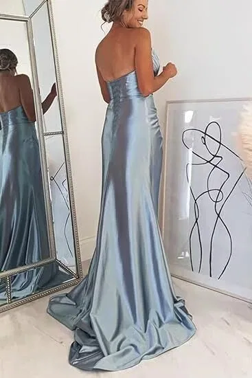 Женское вечернее платье-русалка с пайетками Prom Dress MJ52, Turquoise — фото 3