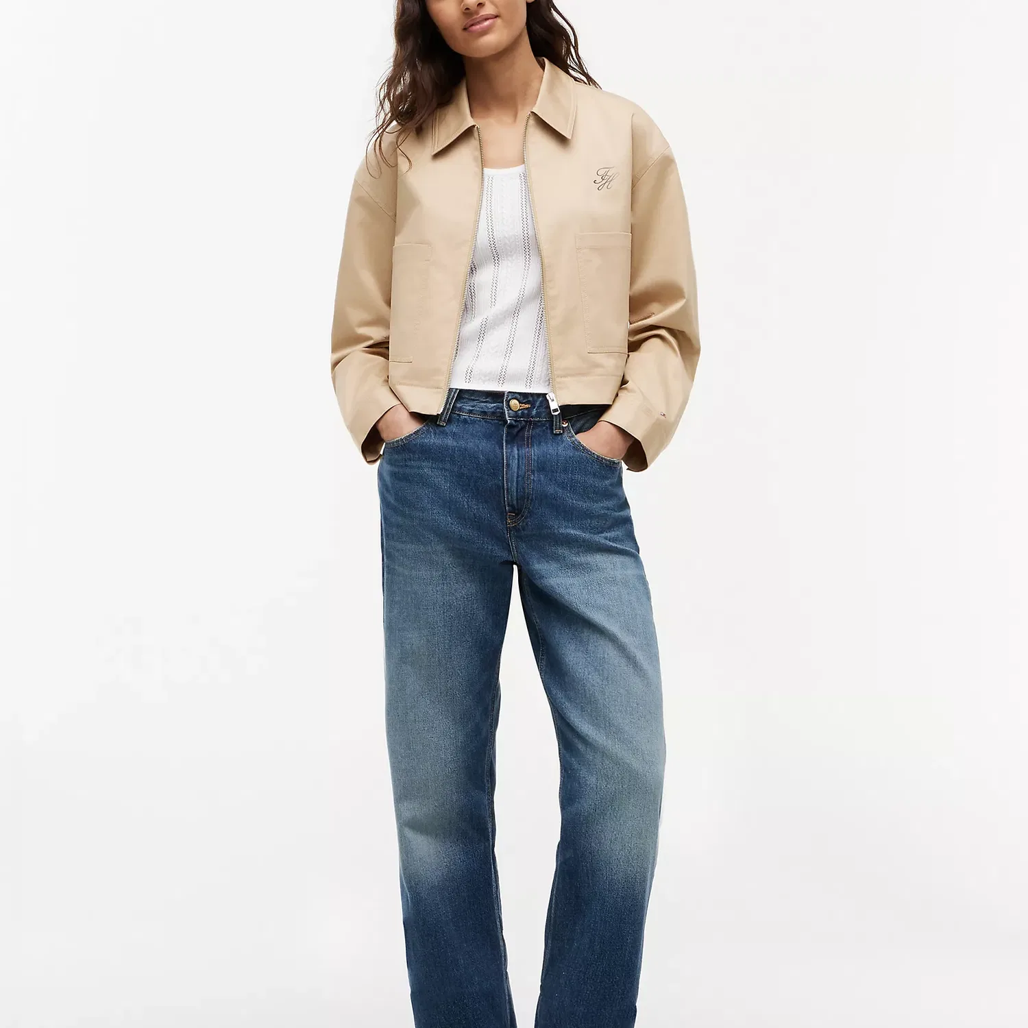 Женская куртка с мягким золотистым отливом, Tommy Hilfiger, Soft Gold — фото 3