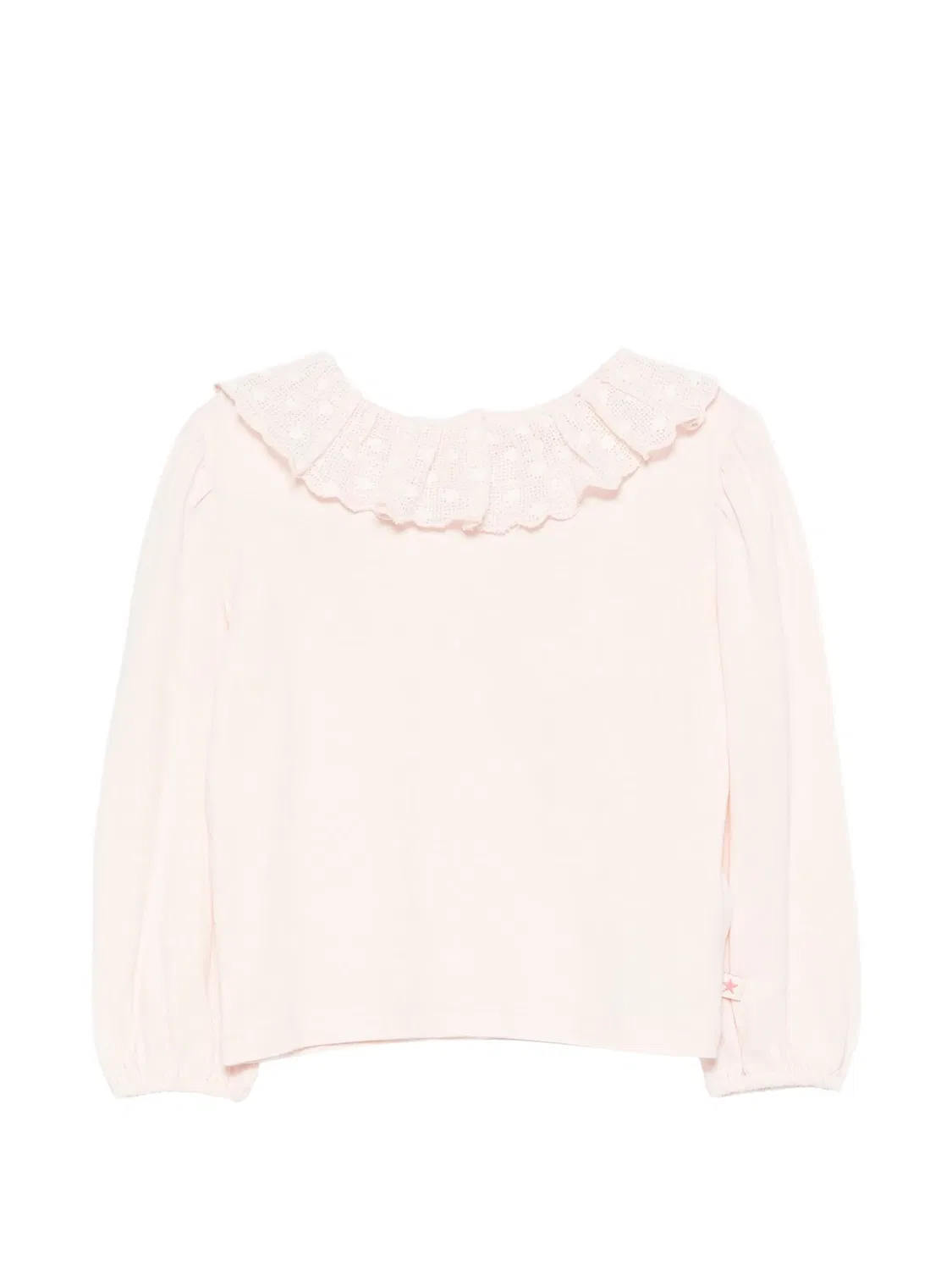 Топ с длинными рукавами и оборками Bonton, розовый
