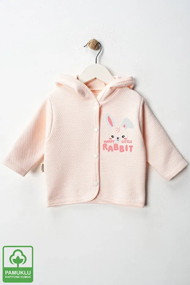 Детский кардиган для девочек с принтом Little Rabbit Miniel, Salmon