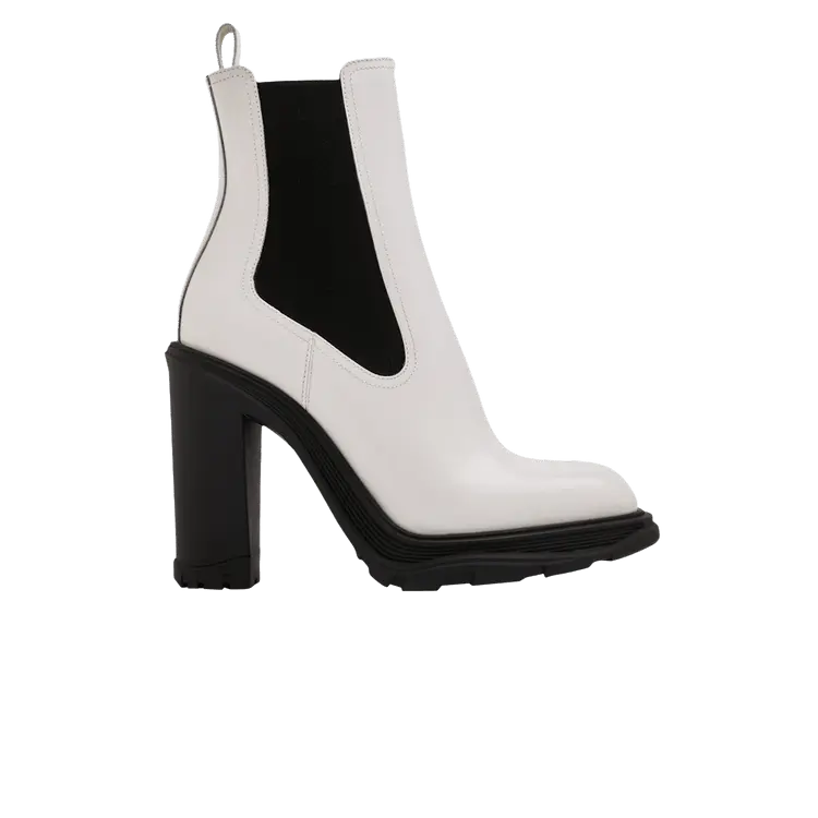 Ботинки Alexander McQueen Alexander McQueen Wmns Tread Slick Heeled Chelsea Boot 'Ivory Black', белый