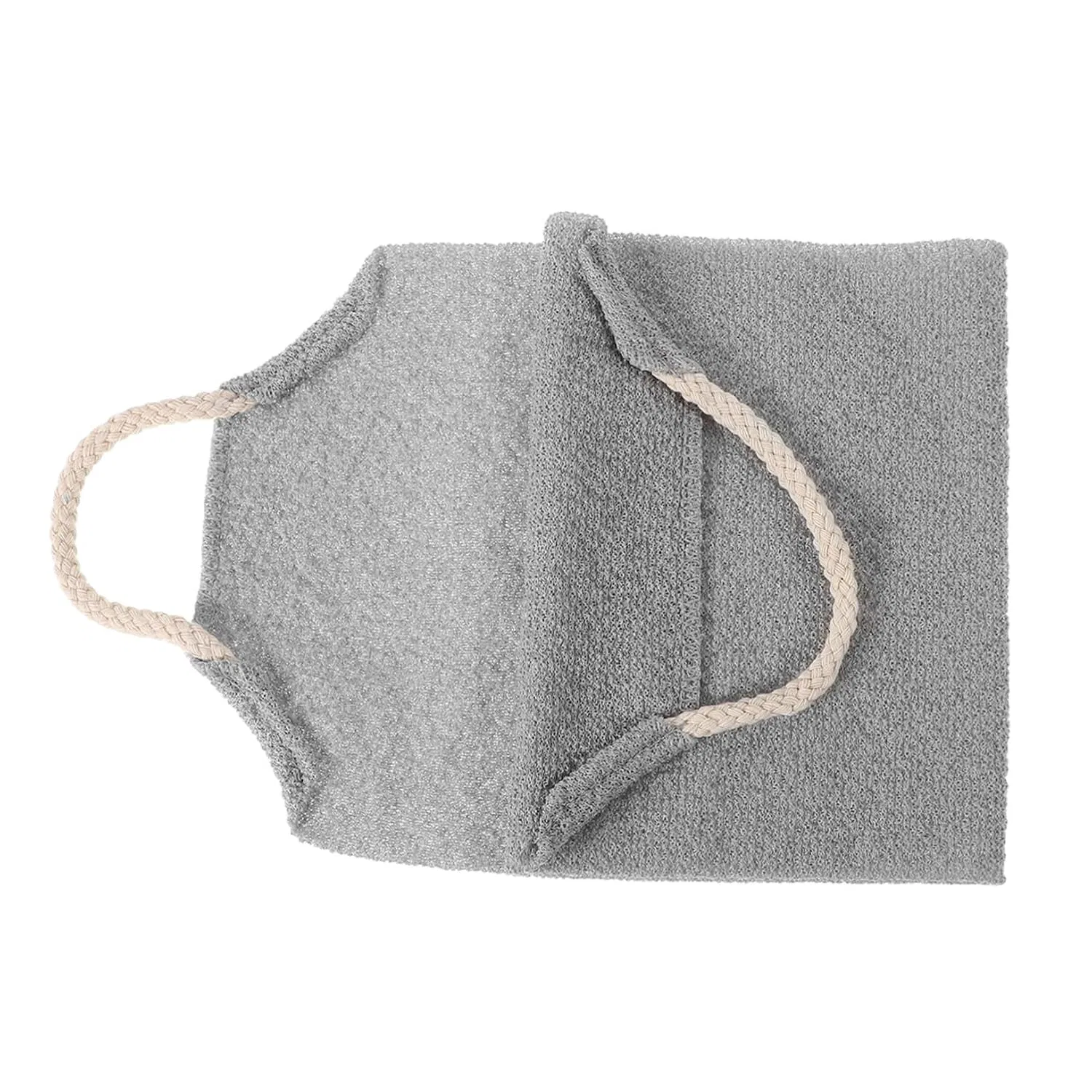 Мочалка-скраб для тела, TOVINANNA, 47x20x0.1 см, Lightgrey