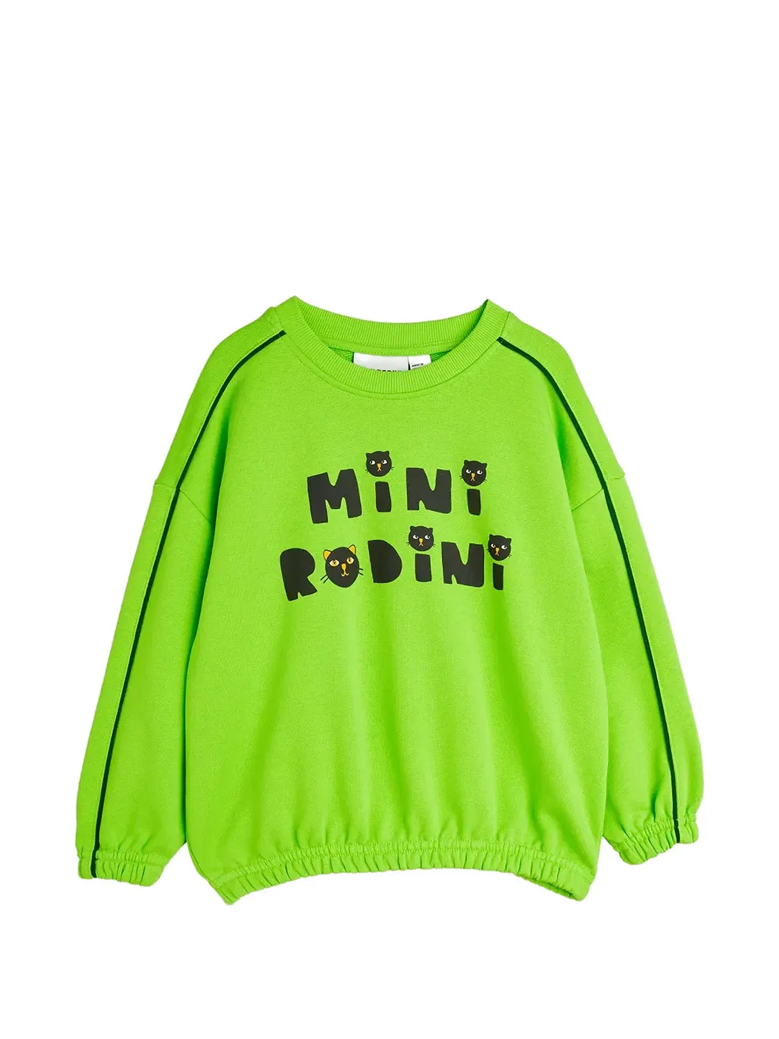 Свитшот хлопковый с логотипом Mini Rodini, зеленый
