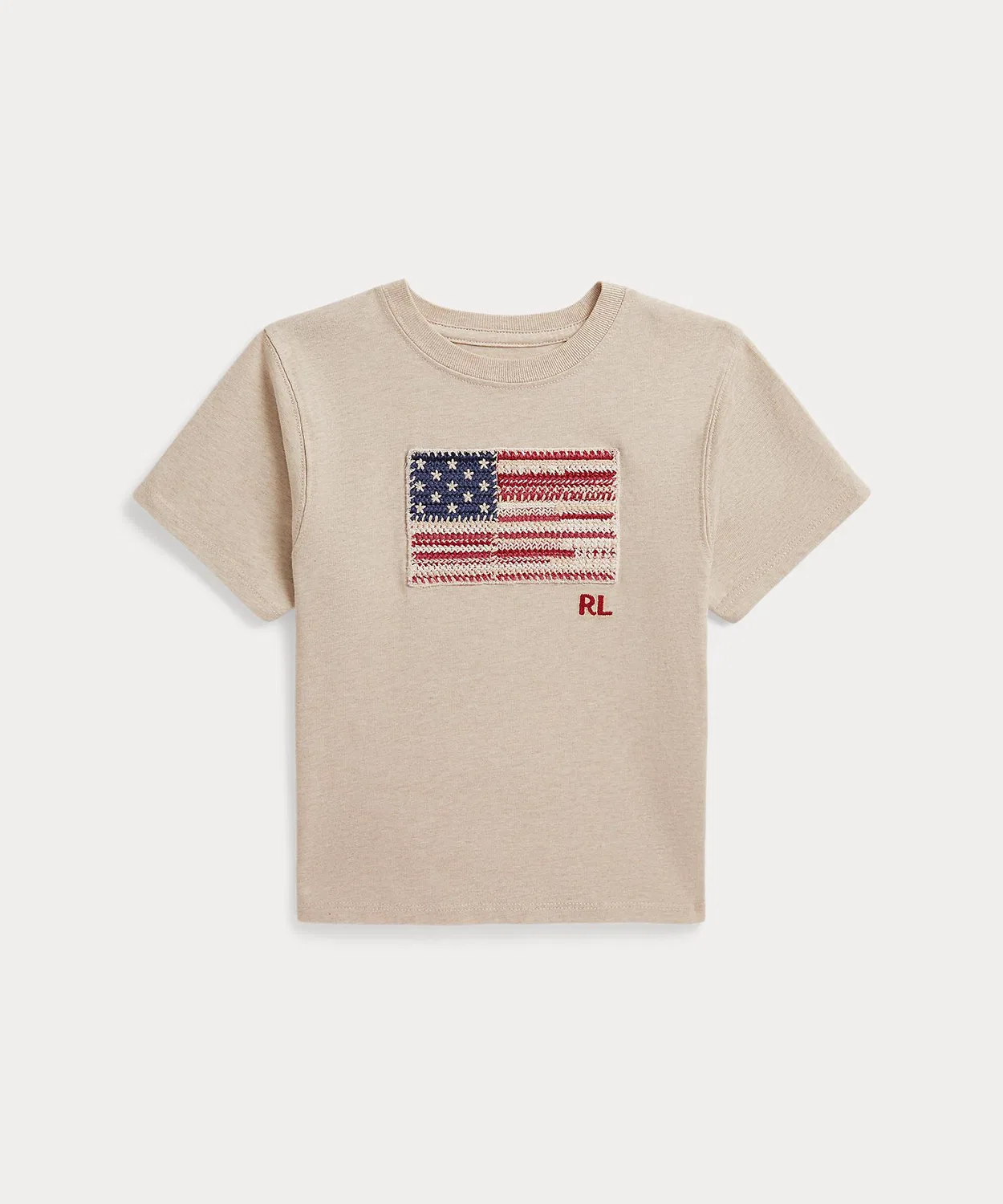 Детская футболка с принтом Flag Cotton Jersey T-Shirt POLO RALPH LAUREN CHILDRENSWEAR, Brown