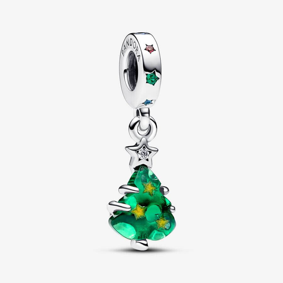 

Шарм-подвеска Pandora Moments Sparkling Christmas Tree, серебро/мультиколор