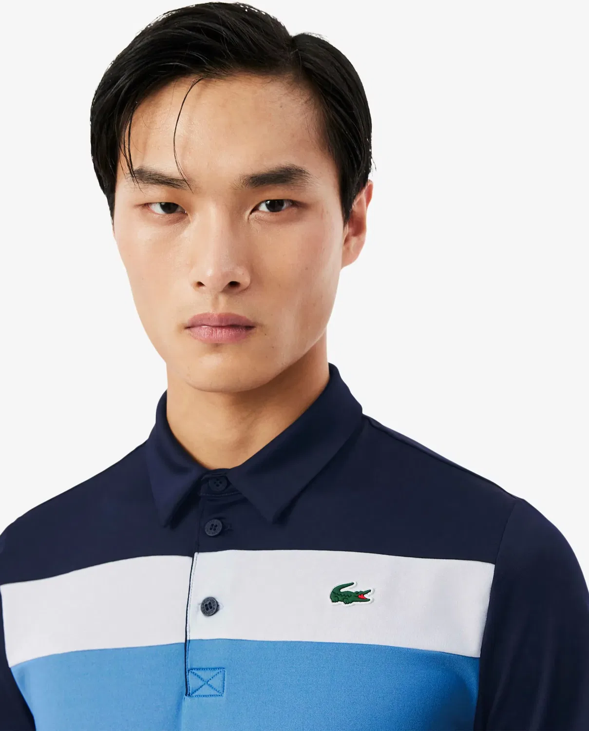 Мужское поло для гольфа с принтом Ultra-Dry Lacoste, Azul — фото 3