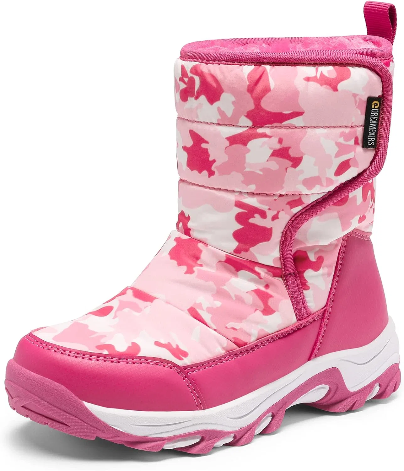 Детские зимние снежные ботинки для мальчиков DREAM PAIRS, Rose Red