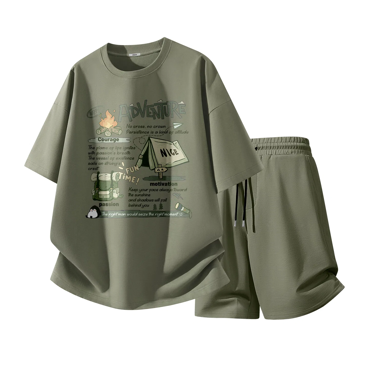 Детский спортивный костюм из хлопка Миядзаки MINISO, Palm Green