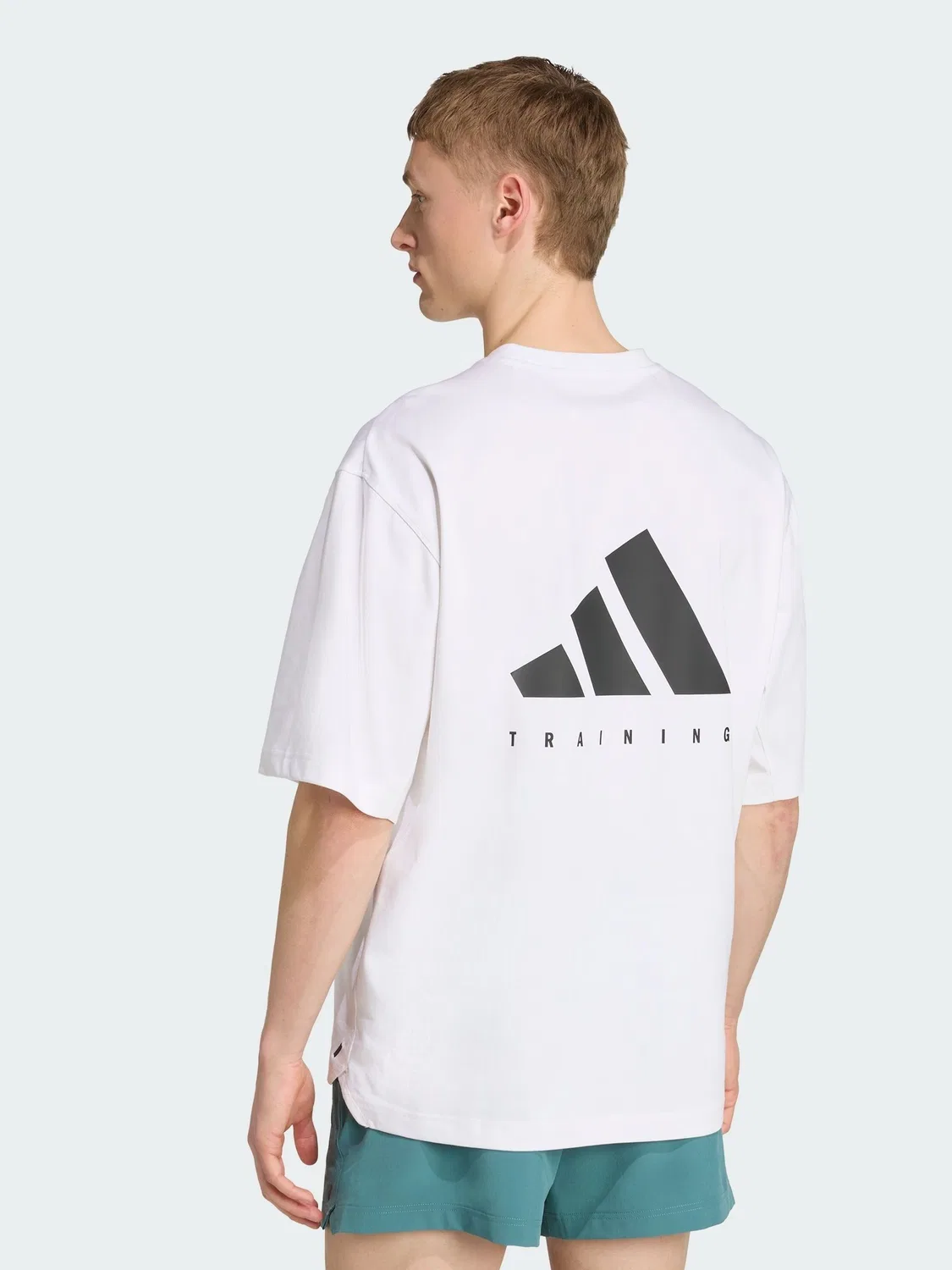 Футболка Oversized adidas, белый — фото 2