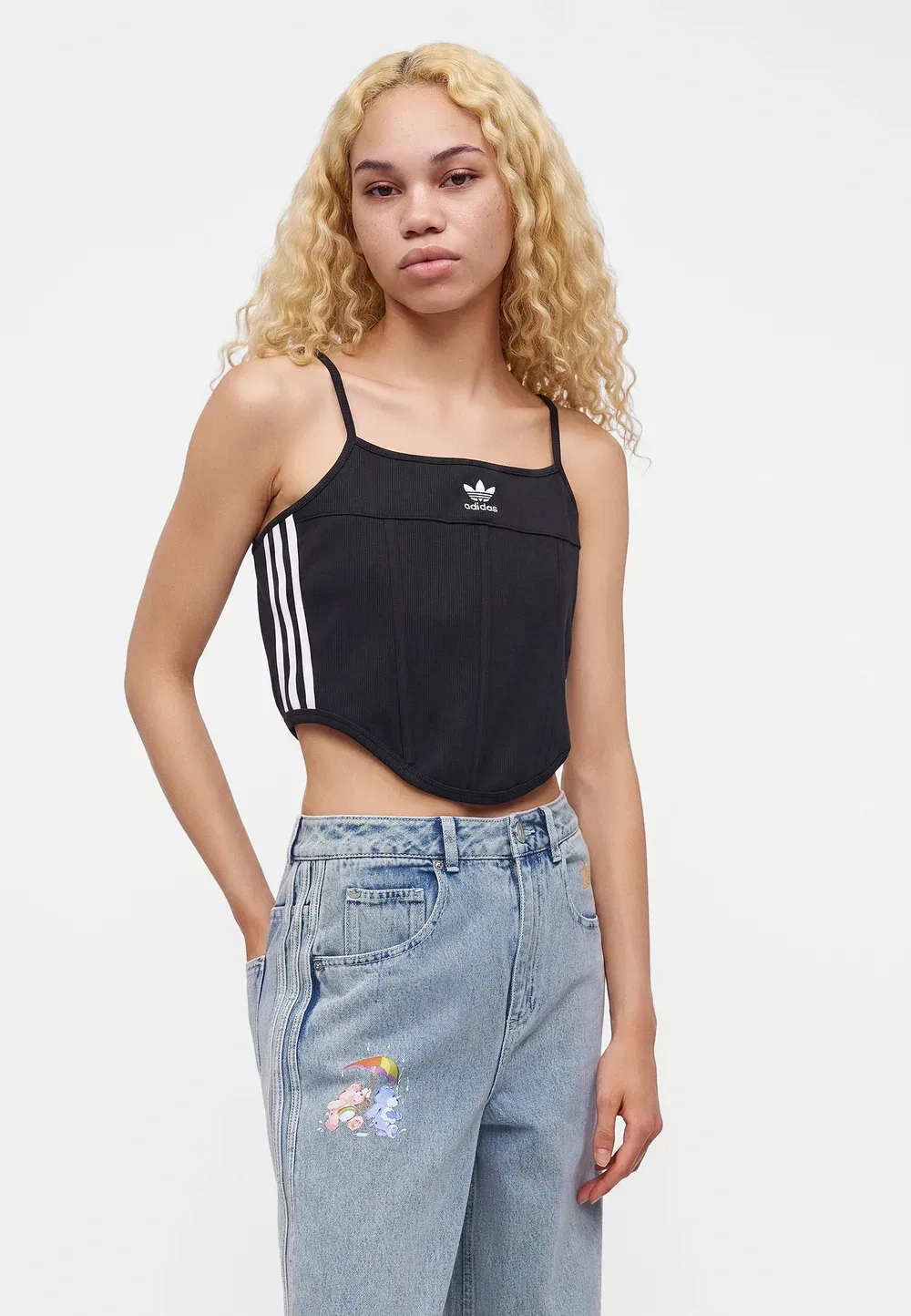 Свободные джинсы Adidas Originals, Clear Sky — фото 4