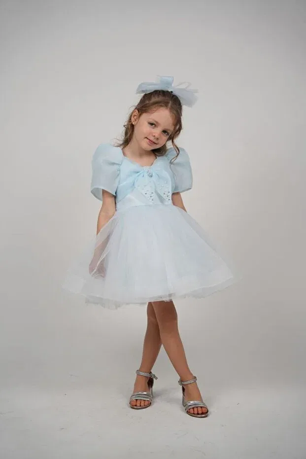 Детское платье для девочек с коротким рукавом Monita, Blue
