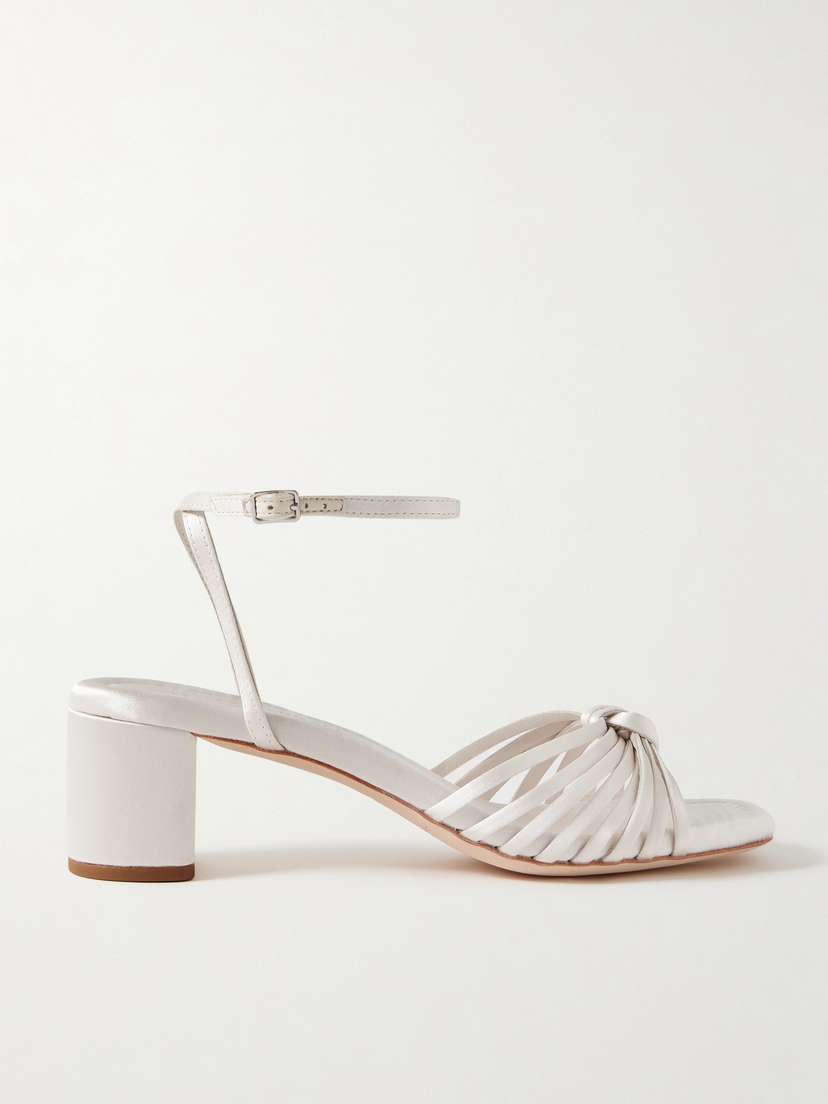 Атласные босоножки Оливия с узелками Loeffler Randall, желтый