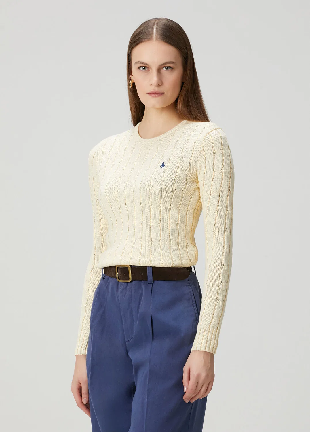 Трикотажный свитер Polo Ralph Lauren, кремовый