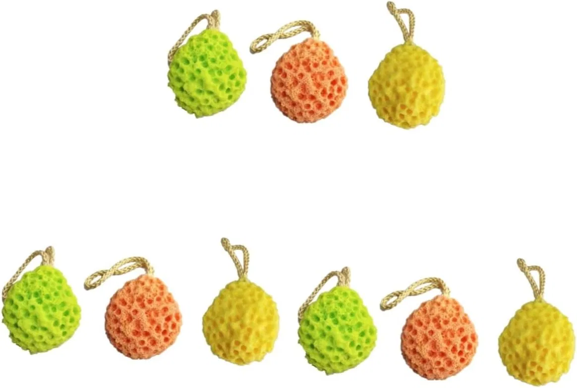 Мочалка для душа Honeycomb Sponge, HONMEET, 9 шт, 270 г, 11.5x8.5x9 см