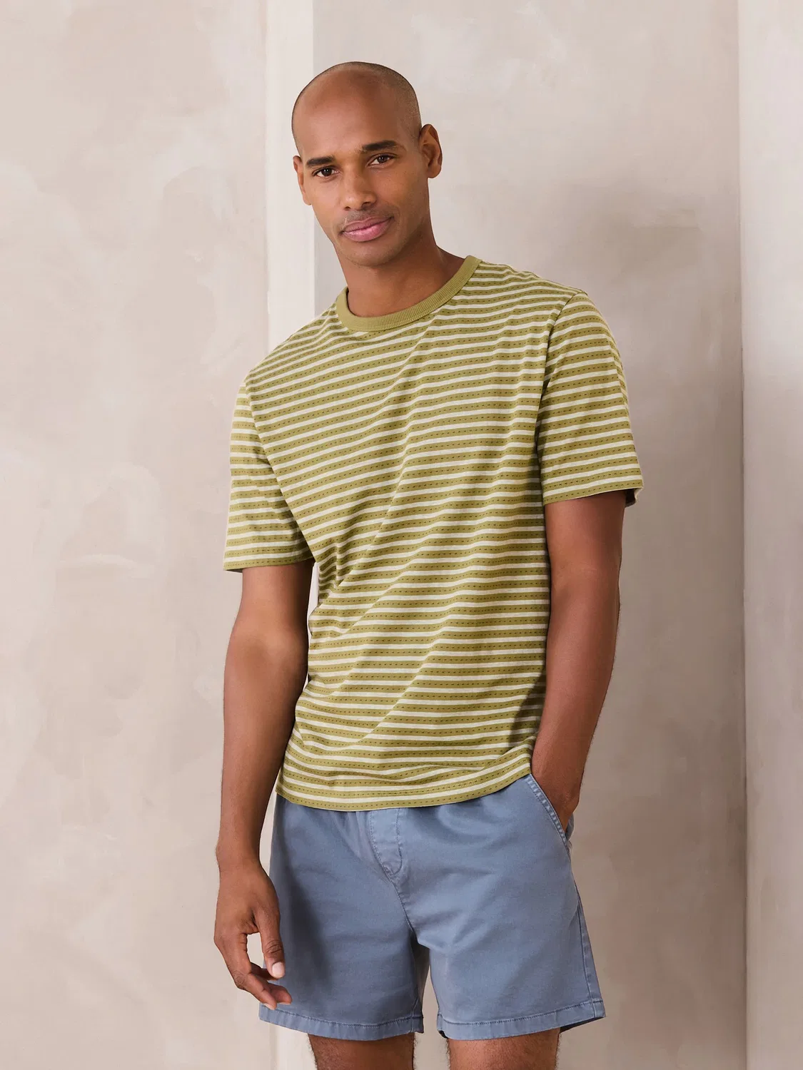 Футболка с горизонтальными полосками Regular Fit Next, Green Olive