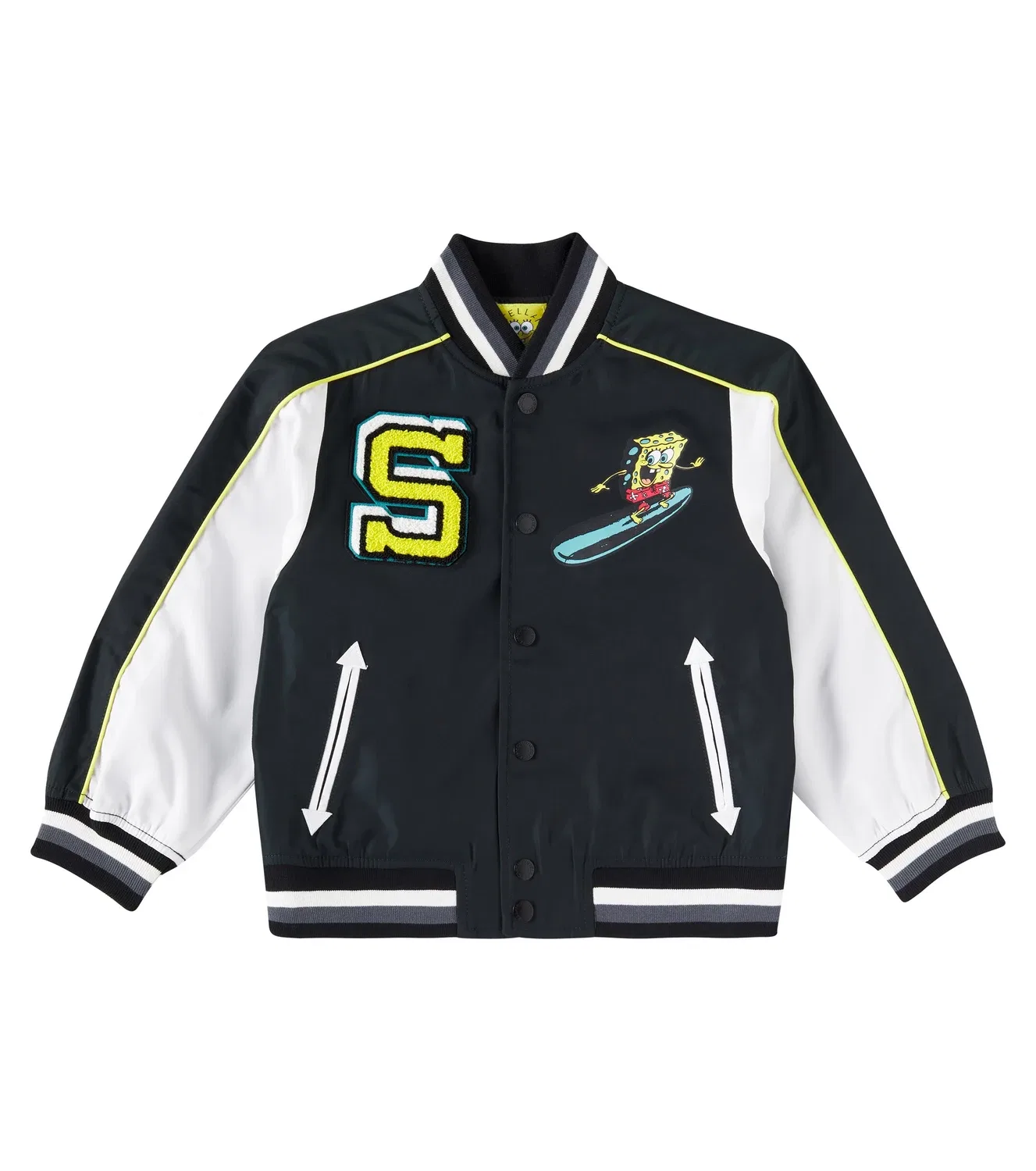 Легкая куртка с принтом SpongeBob SquarePants Stella Mccartney Kids, черный