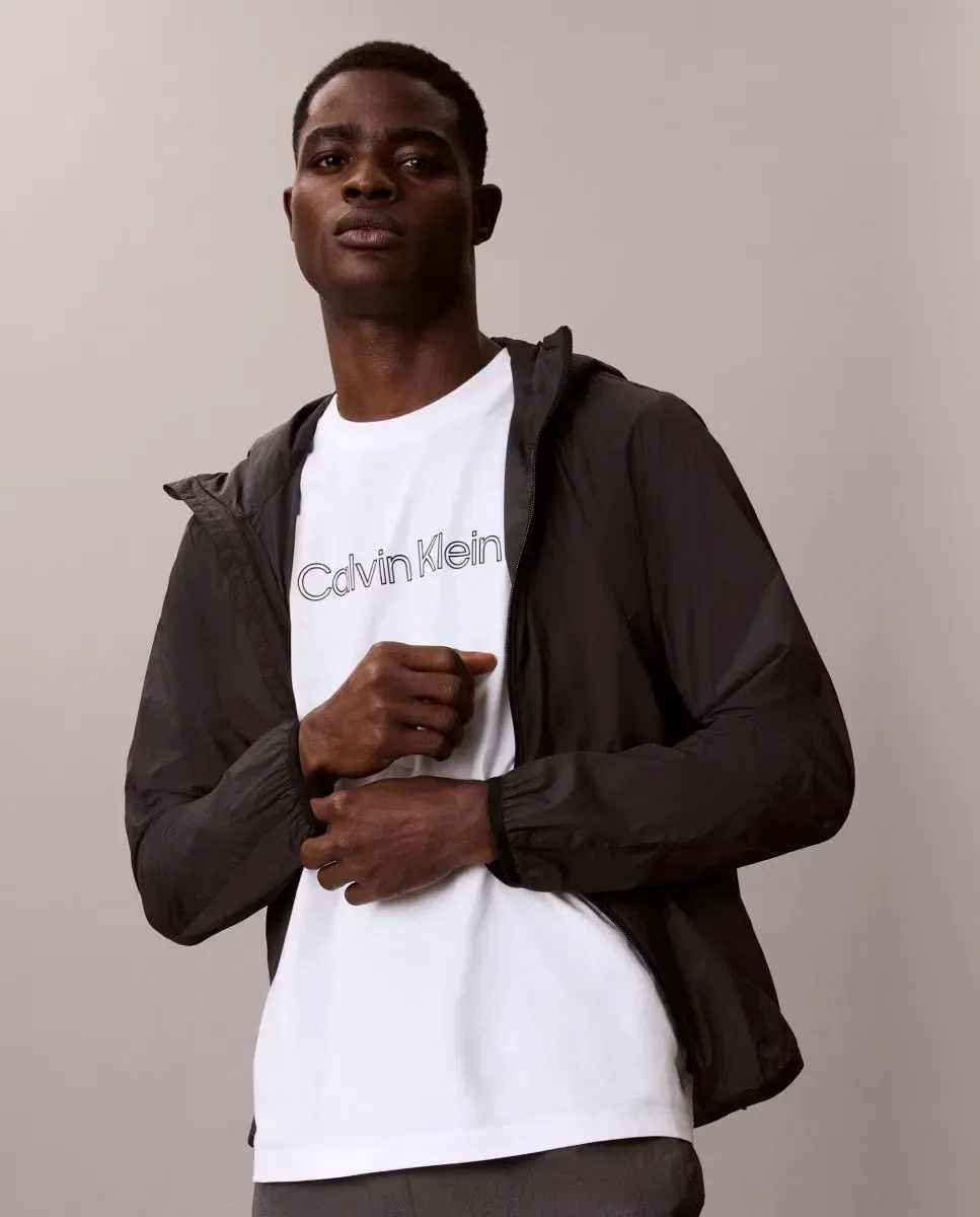 Мужская футболка с принтом Calvin Klein, Blanco — фото 4