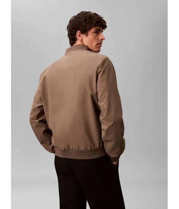 Мужская куртка-бомбер Calvin Klein, бежевый — фото 3