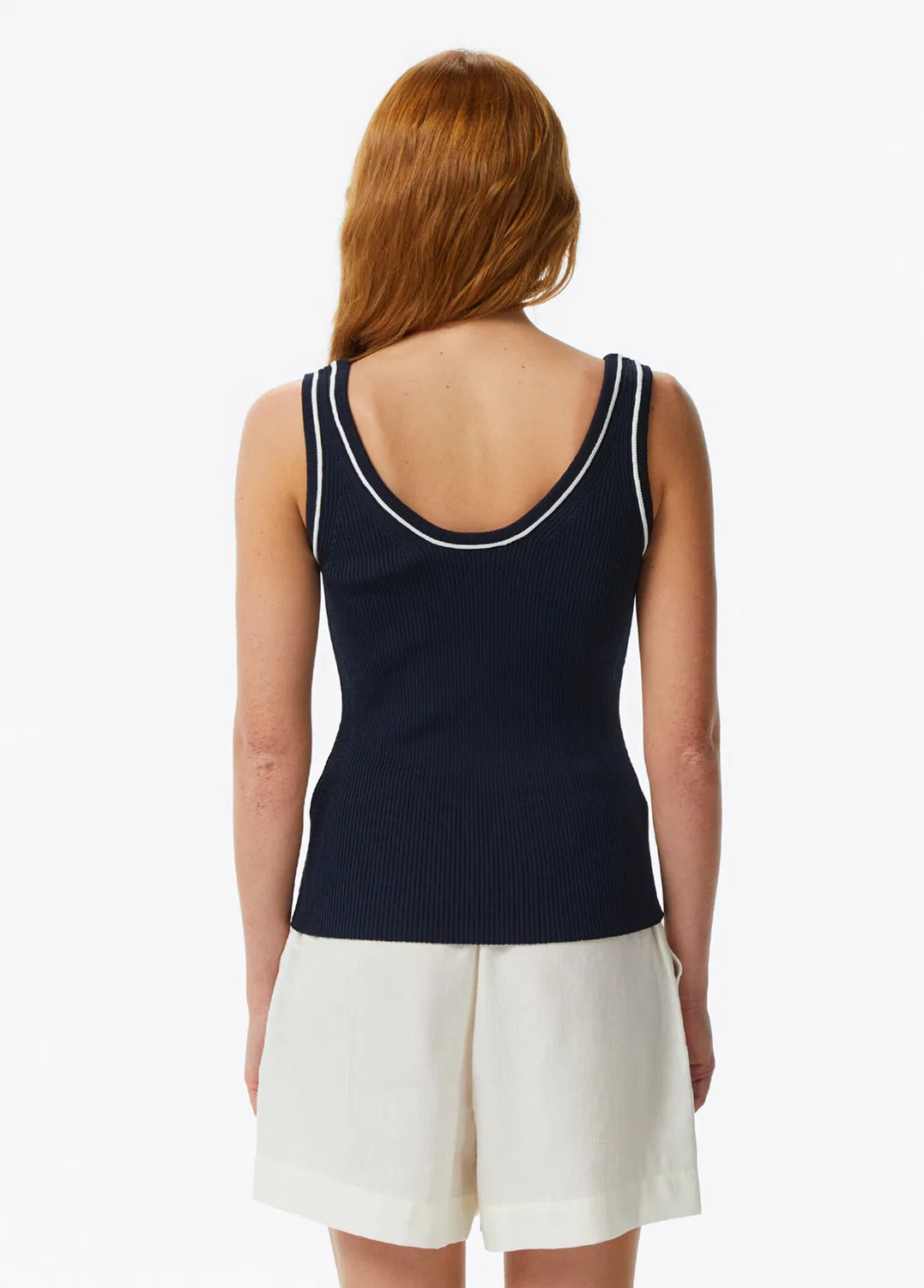 Блузка Lacoste Slim Fit на бретелях, navy — фото 2