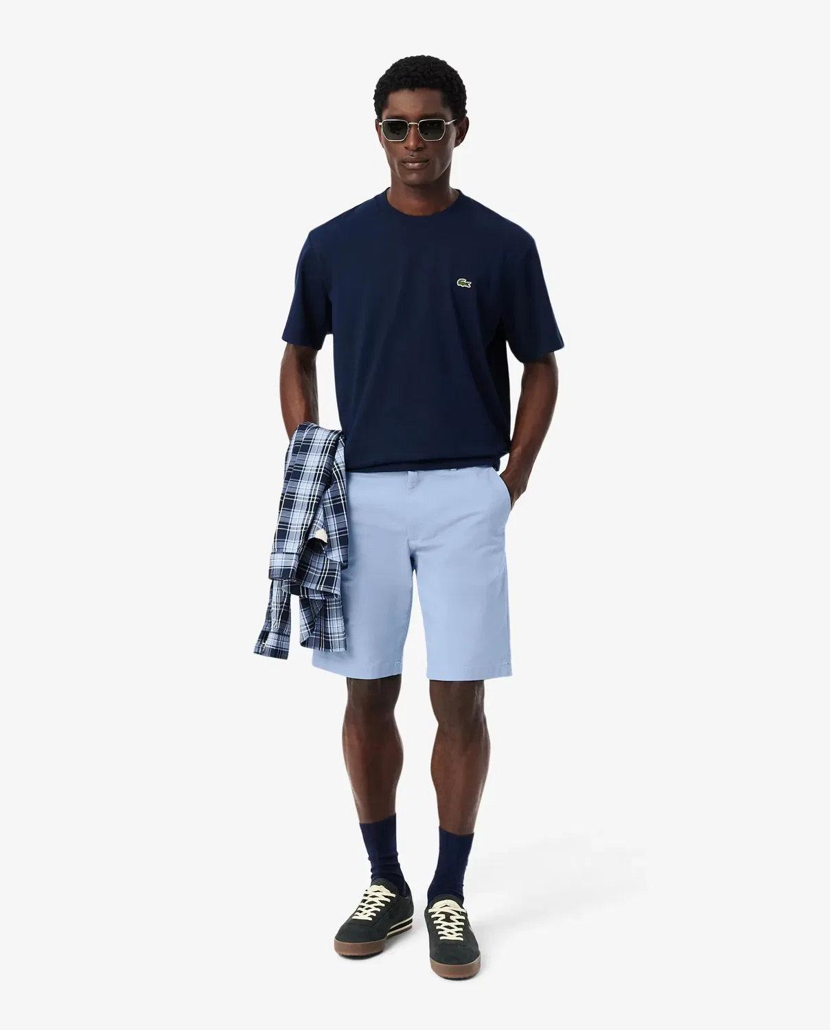 Мужские шорты чинос из эластичной саржи Lacoste, Azul Claro