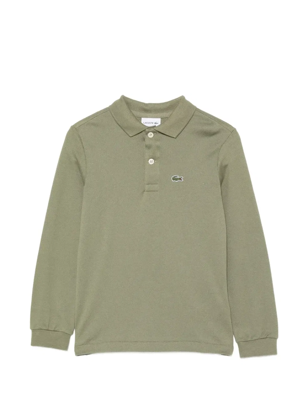 Рубашка поло с длинными рукавами и нашивкой-логотипом Lacoste Kids, зеленый