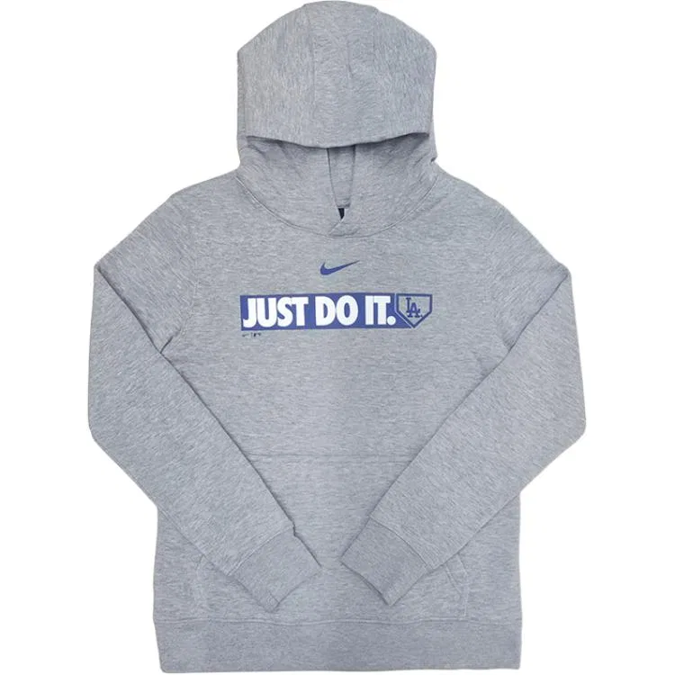 Детский свитшот с длинным рукавом Nike x MLB Collaboration Gray Teenagers, Nike, Los Angeles Dodgers Gray